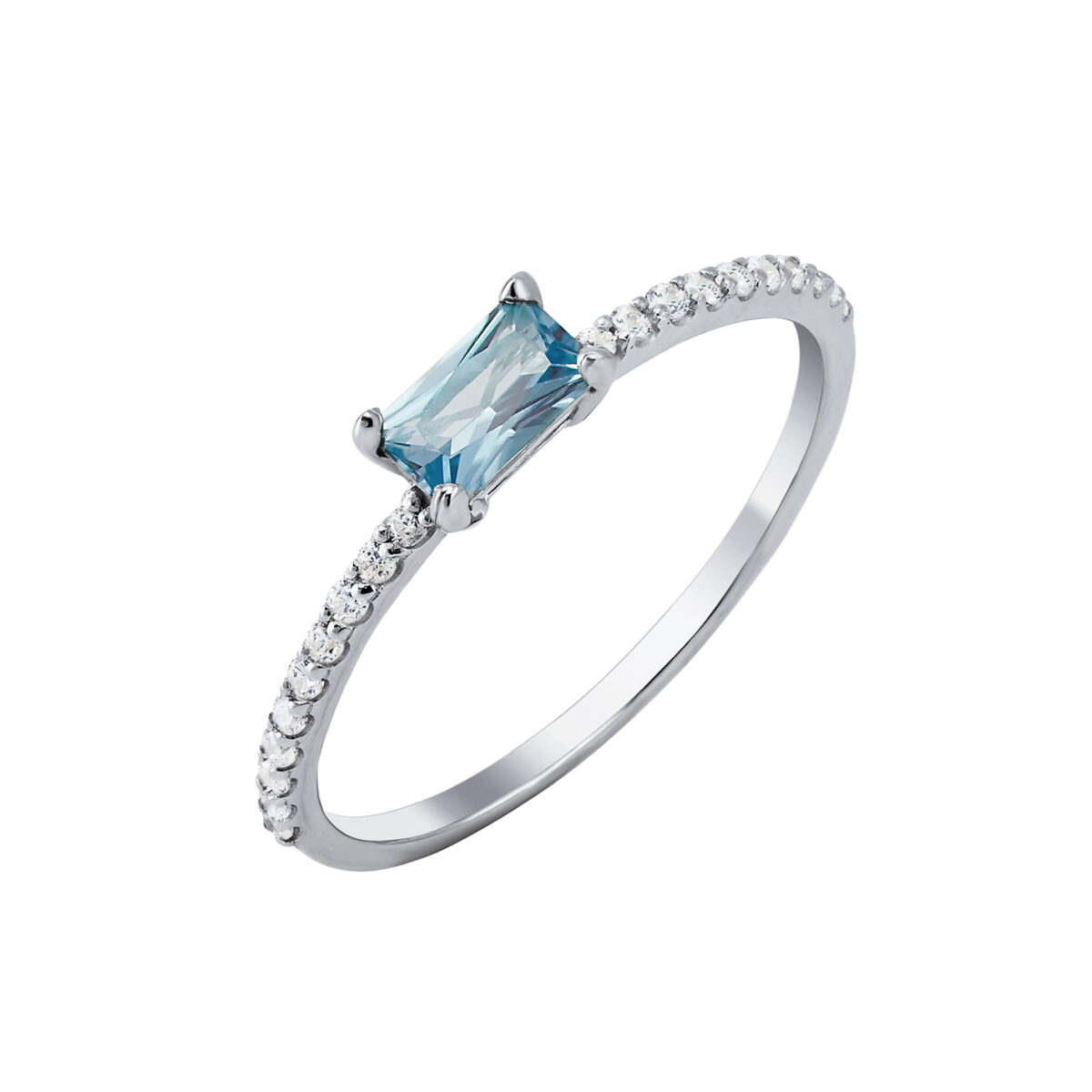 Серебряное кольцо Joli с голубым топазом