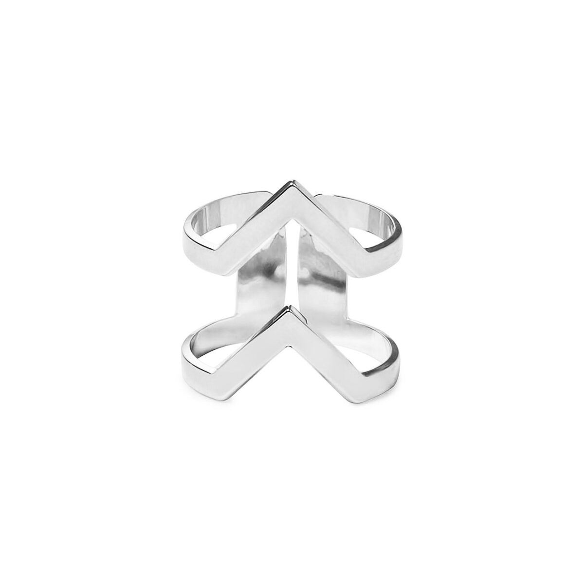 Покрытое серебром кольцо VV