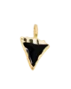 Позолоченная подвеска с черной эмалью Shark tooth