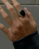Серебряное кольцо Инь с аравийским ониксом