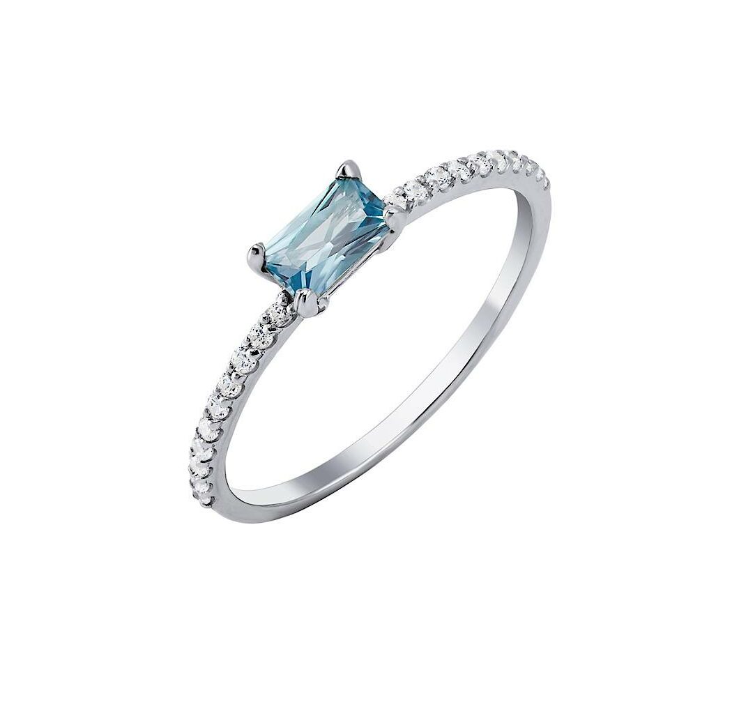 Серебряное кольцо Joli с голубым топазом