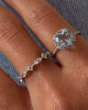 Кружевное кольцо с голубыми топазами